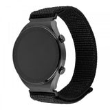 Fixed Samsung Galaxy Watch 22 mm ranneke, nailon, urheilullinen, musta