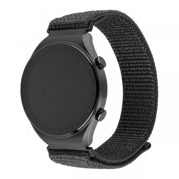 Kiinteä Samsung Galaxy Watch 22mm ranneke nailoninen urheiluranneke harmaa