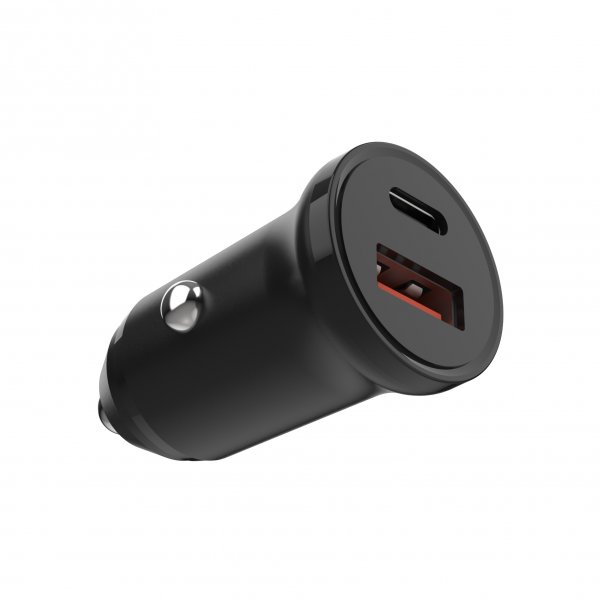 Kiinteä autolaturi USB-C/USB-A 20W