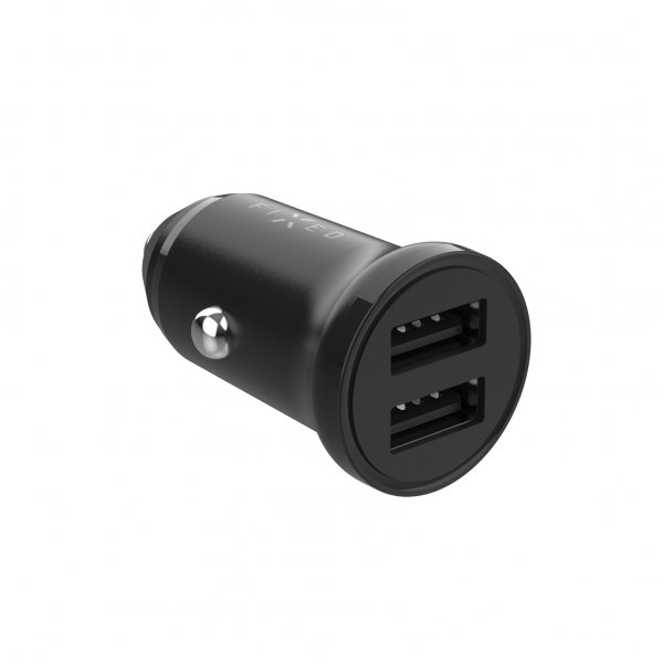 Kiinteä Mini Autolaturi USB-C-kaapelilla 1m 15W Musta