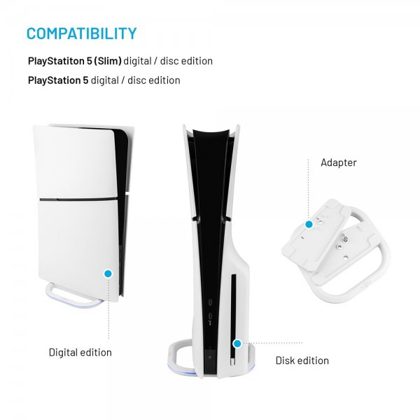 Fixed LED -monivaloteline PS5/PS5 Slim -konsolille