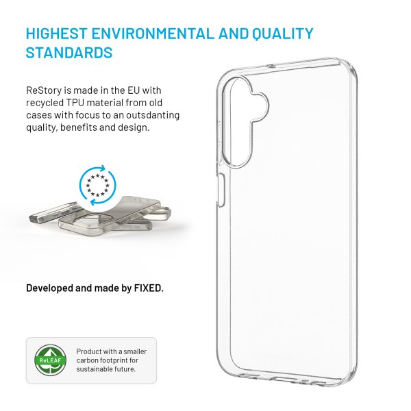 Kiinteä Samsung Galaxy A15 Suojakuori ReStory Läpinäkyvä