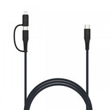 Fixed Kaapeli 2in1 USB-C/Lightning 60W 3m Musta
