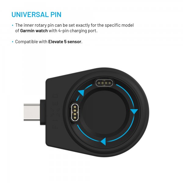 Kiinteä laturi Garmin Watch USB-C Musta
