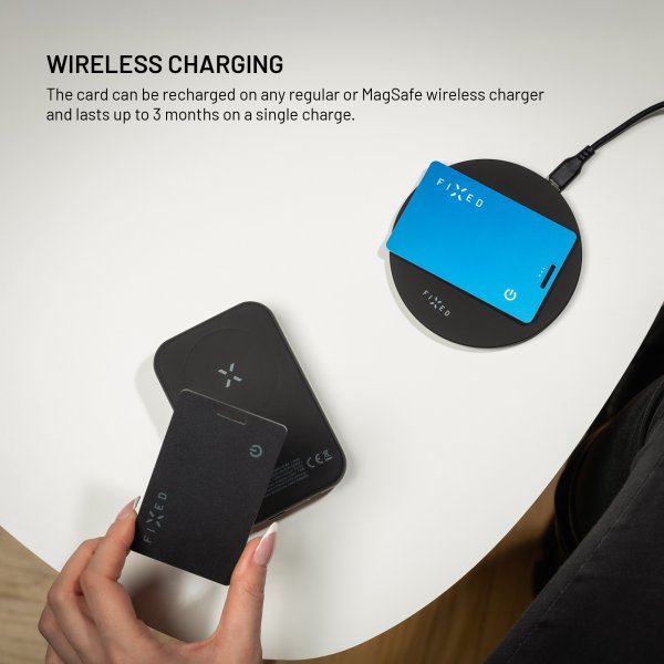 Fixed Tag Card Smart Tracker, musta