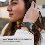 Kiinteä Apple Watch 42/44/45/46mm ranneke silikoni magneettihihna harmaa