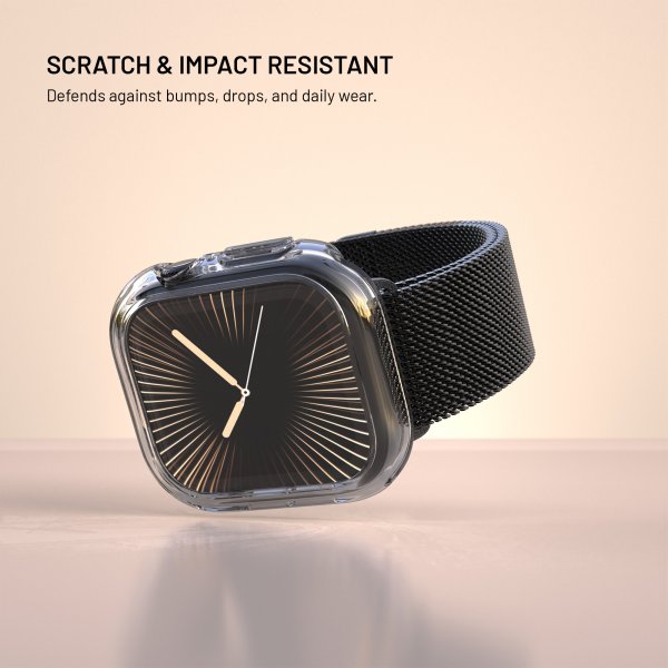 Kiinteä Apple Watch 46mm (Series 10) -suojakotelo integroidulla näytönsuojalla PURE
