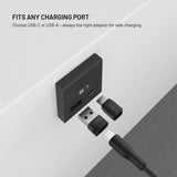 Kiinteä Data Blocker 2-in-1 USB-A & USB-C 240W