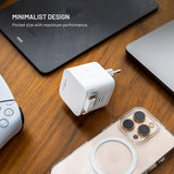 Kiinteä GaN65-laturi, jossa ulosvedettävä USB-C-kaapeli 65 W