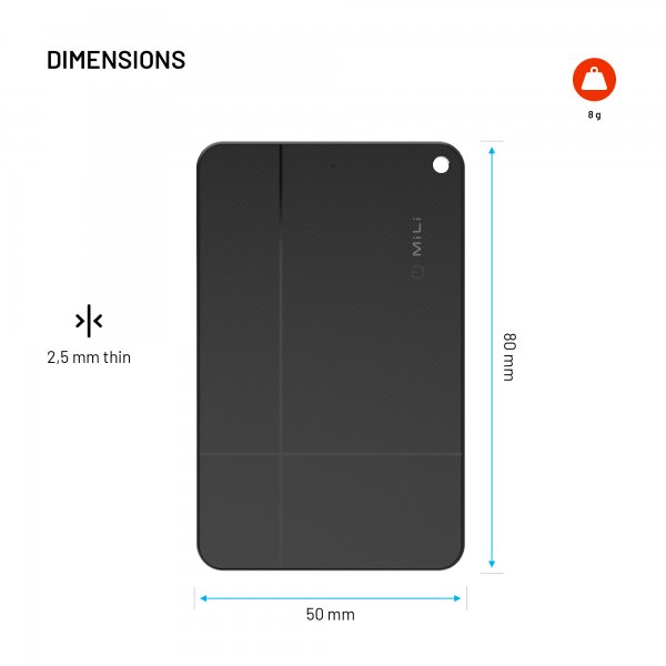 Kiinteä MiCard-paikannuskortti Androidille, musta