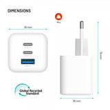 Fixed Laturi Mini PD 65W GaN USB-A & USB-C