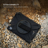 Kiinteä Samsung Galaxy Tab A11 Plus kuori Rugged Tablet Case Musta