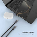 Kiinteä USB-C-kaapeli älykellon latauksella 1,5 m musta