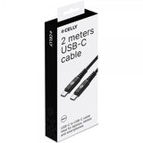 Celly USB-C/USB-C PD 100W -kaapeli, 2 m