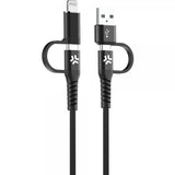 Celly-kaapeli 4 in 1 USB-C/USB-A/Lightning-kaapeli 60 W 2 m