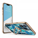 Supcase iPhone 13 Pro Cosmo Snap Sininen Marmori -suojakuori