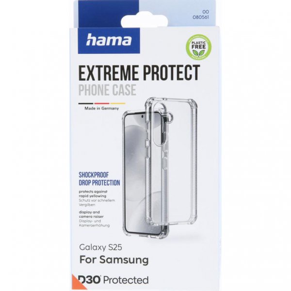 Hama Samsung Galaxy S25 Kuori Extreme Protect Läpinäkyvä