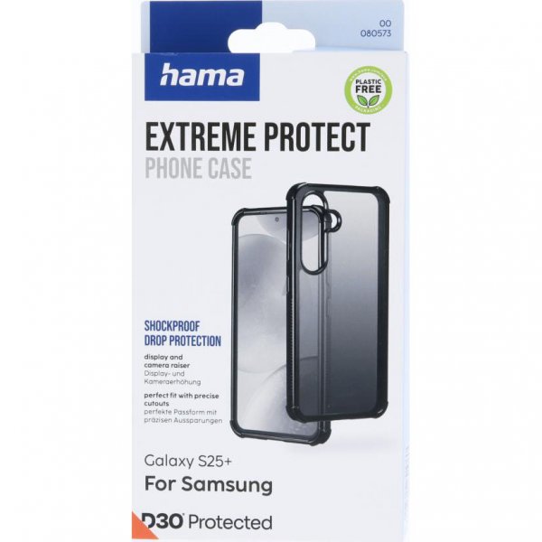Hama Samsung Galaxy S25 Plus -suojakuori Extreme Protect, musta