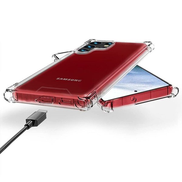 Samsung Galaxy S22 Ultra Iskunkestävä Läpinäkyvä Suojakuori