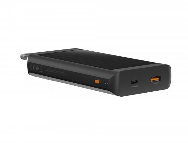 Xtorm Powerbank aurinkopaneelilla ja taskulampulla Go2 10 000 mAh 15W, musta