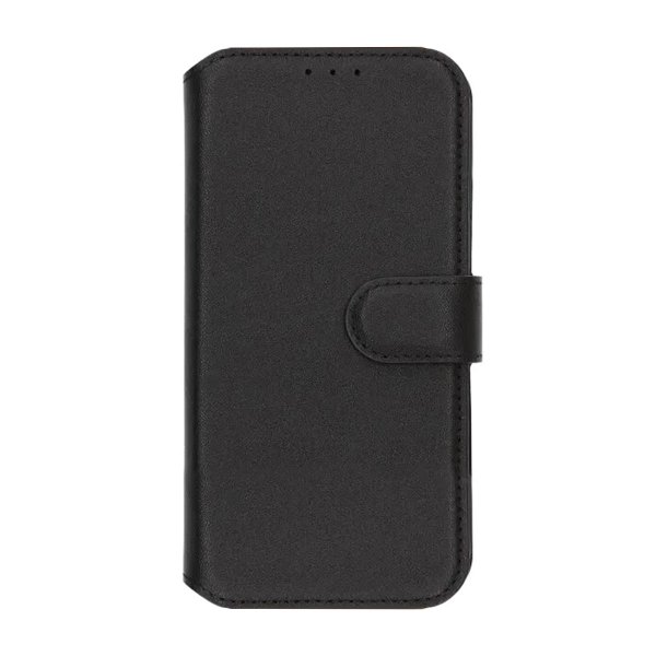 Rvelon iPhone 17 -kotelo, aitoa nahkaa, musta