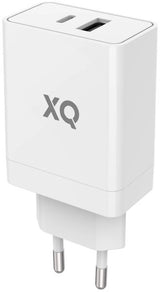 Xqisit-seinälaturi, kahden portin laturi, USB-A ja USB-C PD 30W