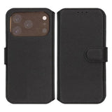 Rvelon iPhone 17 Pro Kotelo Aidosta Nahasta Musta