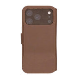 Rvelon iPhone 17 Pro Kotelo Ruskeaa Aitoa Nahkaa