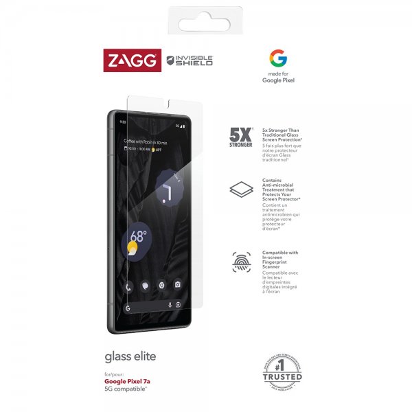 ZAGG InvisibleShield Google Pixel 7a -näytönsuoja Glass Elite
