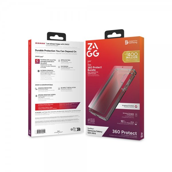 ZAGG Samsung Galaxy S25 Ultra Kuori näytönsuojalla Luxe & Glass