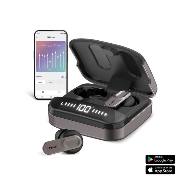 Mixx langattomat StreamBuds Ultra Mini Black Gun Metal -kuulokkeet