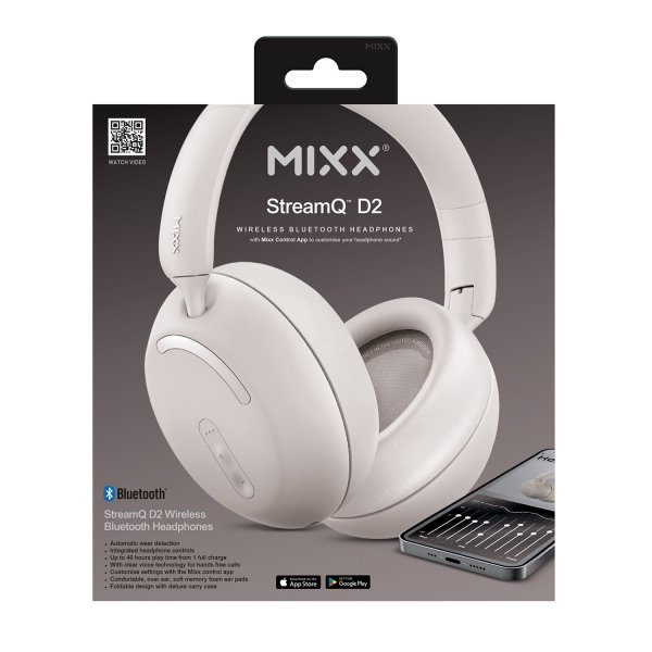 Mixx langattomat StreamQ D2 -kuulokkeet, hiekanväriset