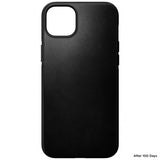 Nomad iPhone 14 Plus -kuori, Modern Leather Case Horween, musta
