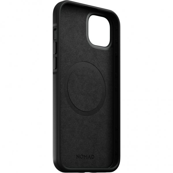 Nomad iPhone 14 Plus -kuori Modern Leather Case, musta