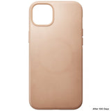 Nomad iPhone 14 Plus -kuori, Modern Leather Case, Natural