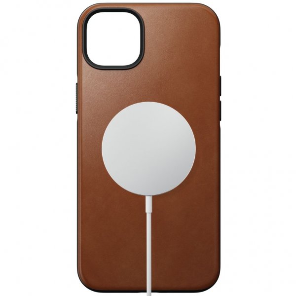 Nomad iPhone 14 Plus -kuori, Modern Leather Case, English Tan
