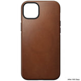 Nomad iPhone 14 Plus -kuori, Modern Leather Case, English Tan