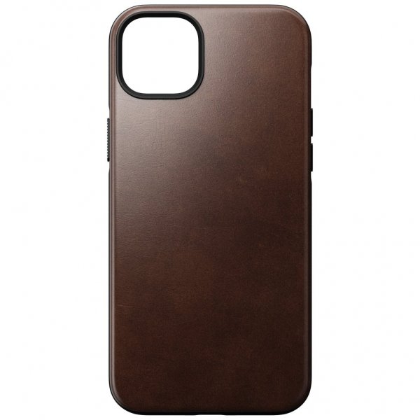 Nomad iPhone 14 Plus -kuori Modern Leather Case Horween Rustic Brown
