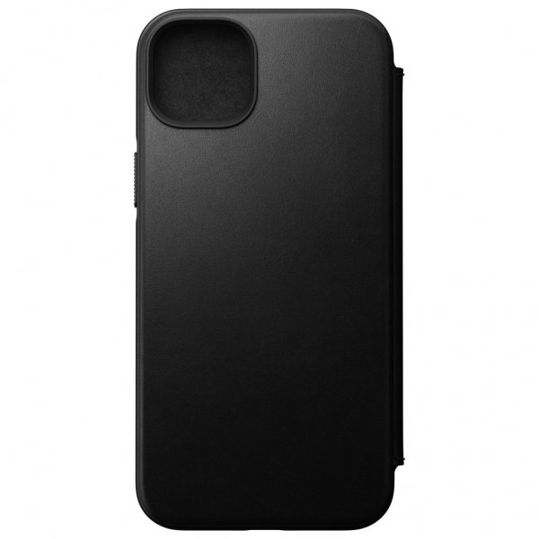 Nomad iPhone 14 Plus Modern Leather Folio -suojakotelo, musta