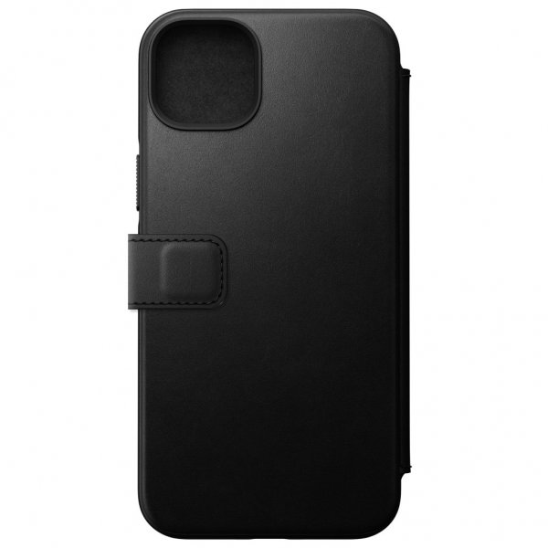 Nomad iPhone 14 Plus Modern Leather Folio -suojakotelo, musta