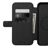 Nomad iPhone 14 Plus Modern Leather Folio -suojakotelo, musta