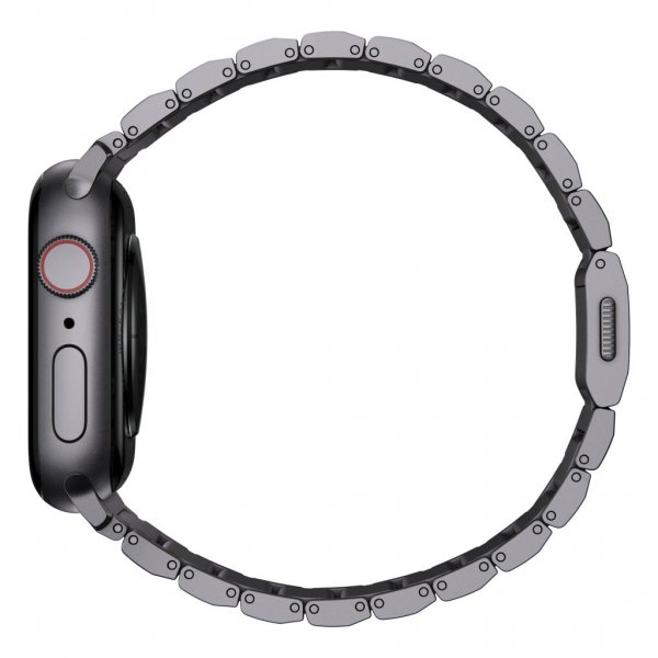 Nomad Apple Watch 44/45/46mm/Apple Watch Ultra -ranneke, Aluminum Band, Space Gray