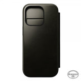 Nomad iPhone 16 Pro -suojakuori Modern Leather Folio Horween Green Chrome