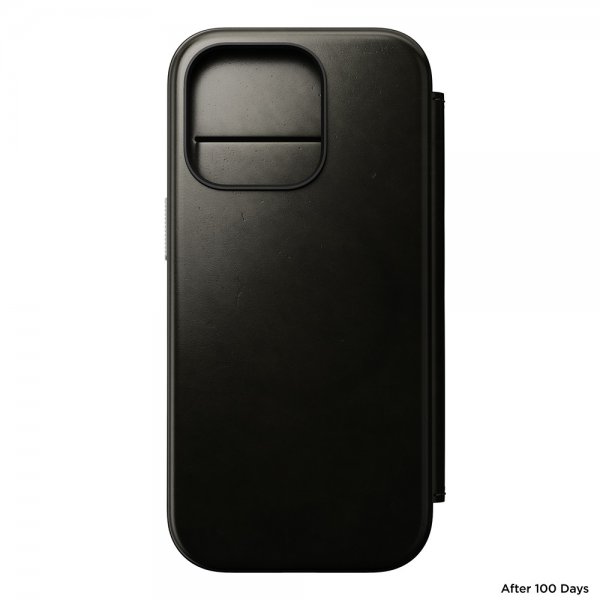 Nomad iPhone 16 Pro -suojakuori Modern Leather Folio Horween Green Chrome