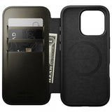 Nomad iPhone 16 Pro -suojakuori Modern Leather Folio Horween Green Chrome