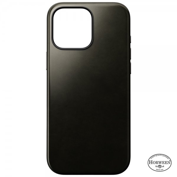 Nomad iPhone 16 Pro Max -suojakuori Modern Leather Case Horween Green Chrome