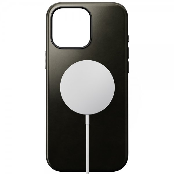 Nomad iPhone 16 Pro Max -suojakuori Modern Leather Case Horween Green Chrome