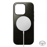 Nomad iPhone 16 Pro Kuori Modern Leather Case Horween Green Chrome