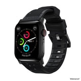 Nomad Apple Watch 38/40/41/42mm ranneke Rugged Band Black Hardware musta