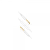 Kiinteä AUX-kaapeli 3.5mm mikrofonilla 1m Valkoinen